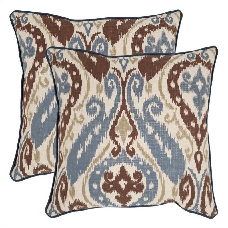 Safavieh Charlie 22 Decorative Pillows in Brown (Set of 2)