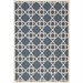 Safavieh Courtyard Polypropylene Small Rectangle Rug CY6032-268-4 in Navy and Beige