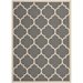 Safavieh Courtyard Polypropylene Large Rectangle Rug CY6914-246-9 in Anthracite and Beige