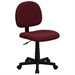 Flash Furniture Armless Ergonomic Task Office Chair in Burgundy