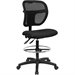 Flash Furniture Mid-Back Mesh Drafting Chair in Black