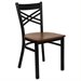 Flash Furniture Hercules Black Back Metal Dining Chair in Cherry