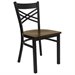 Flash Furniture Hercules Black Back Metal Dining Chair in Mahogany