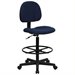 Flash Furniture Patterned Ergonomic Drafting Chair in Blue