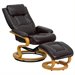 Flash Furniture Contemporary Recliner and Ottoman in Brown