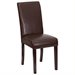 Flash Furniture Upholstered Parsons Dining Chair in Dark Brown