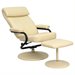 Flash Furniture Recliner and Ottoman in Cream