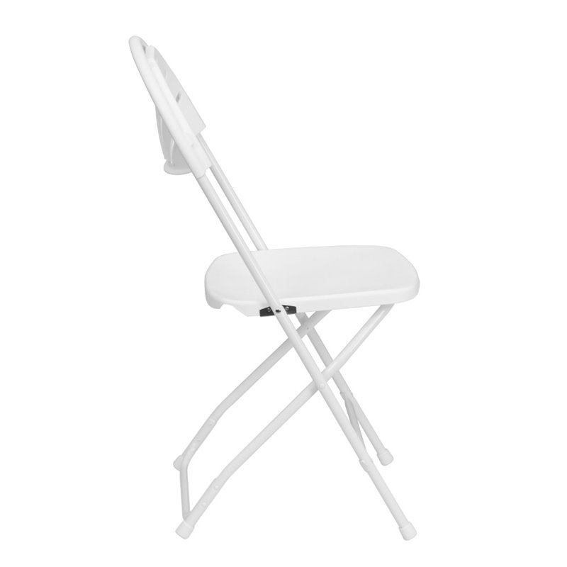 Flash Furniture Hercules Series Fan Back Folding Chair in White