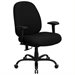 Flash Furniture Hercules Black Fabric Office Chair with Arms