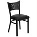 Flash Furniture Hercules Coffee Back Metal Dining Chair in Black
