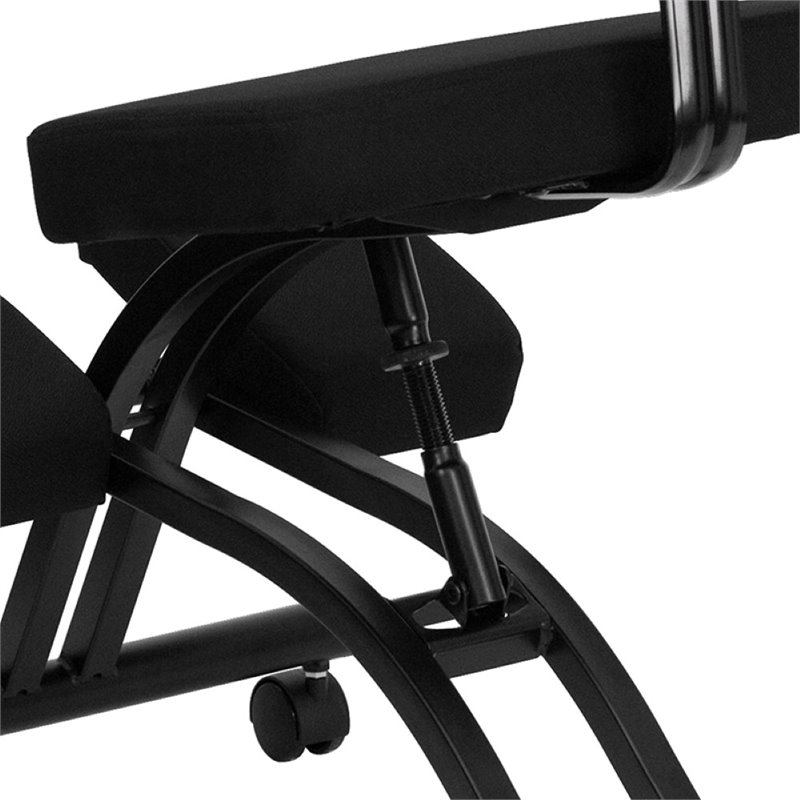 Flash Furniture Ergonomic Kneeling Posture Task Chair in Black Fabric