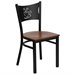 Flash Furniture Hercules Black Back Metal Dining Chair in Cherry