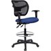 Flash Furniture Mid-Back Mesh Drafting Chair in Navy Blue