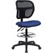 Flash Furniture Mid-Back Mesh Drafting Chair in Navy Blue