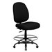 Flash Furniture Hercules Drafting Chair with Extra Wide Seat in Black