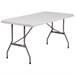 Flash Furniture Blow Molded Plastic Folding Table in White