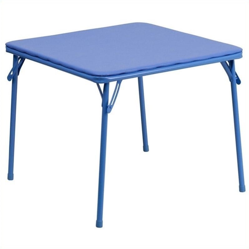 Flash Furniture Kids Folding Table in Blue