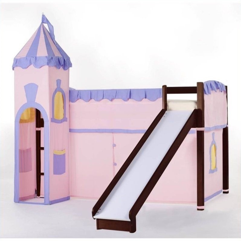 NE Kids School House Princess Loft Bed in Cherry