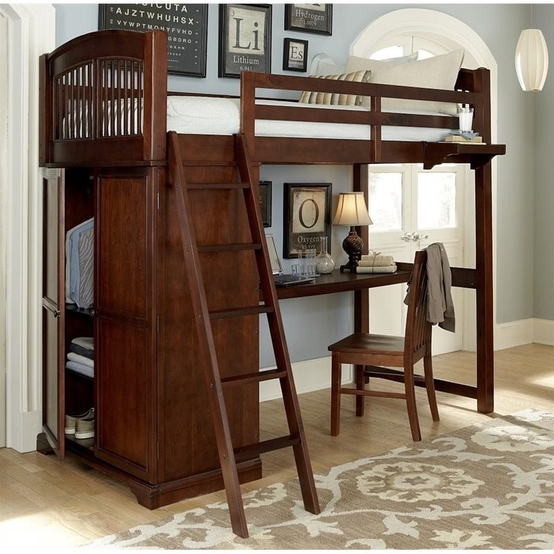 Ne Kids Walnut Street Locker Loft Bed With Desk And Shelf In Chestnut Kids Bunk Beds 9060nd535kit The Locker Loft Is Signature Piece Of Walnut Street Collection This Innovative Design Fresh And Completely