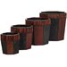 Nearly Natural Bamboo Octagon Decorative Planters in Brown (Set of 4)