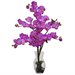 Nearly Natural Phalaenopsis with Vase Silk Flower Arrangement in Orchid