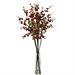 Nearly Natural Cherry Blossoms with Vase Silk Flower Arrangement in Red