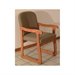 Dakota Wave Prairie Sled Base Chair in Medium Oak-Watercolor Earth Designer