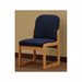 Dakota Wave Prairie Sled Base Armless Chair in Light Oak-Wine Vinyl