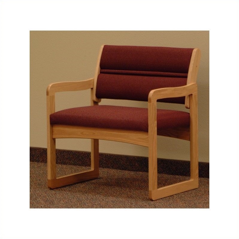 Dakota Wave Bariatric Chair In Light Oak Powder Blue Standard