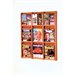 Wooden Mallet 9 Magazine and 18 Brochure Oak and Acrylic Wall Display in Medium Oak