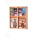 Wooden Mallet 4 Magazine and 8 Brochure Wall Display in Light Oak