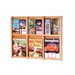Wooden Mallet Magazine and Brochure Wall Display in Light Oak