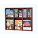 Wooden Mallet Magazine and Brochure Wall Display in Mahogany