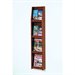 Wooden Mallet Dark Red Mahogany Literature Display in 8 Pocket