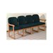 Dakota Wave Prairie Quadruple Sled Base Sofa in Medium Oak-Arch Slate Designer
