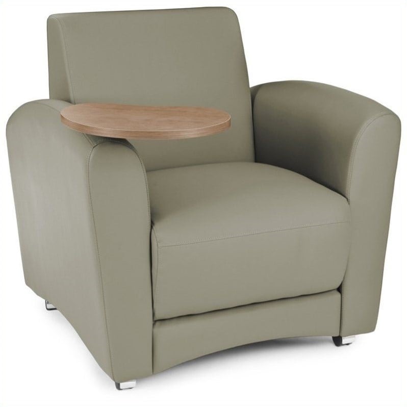 OFM Interplay Rolling Chair with Single Tablet in Taupe and Bronze