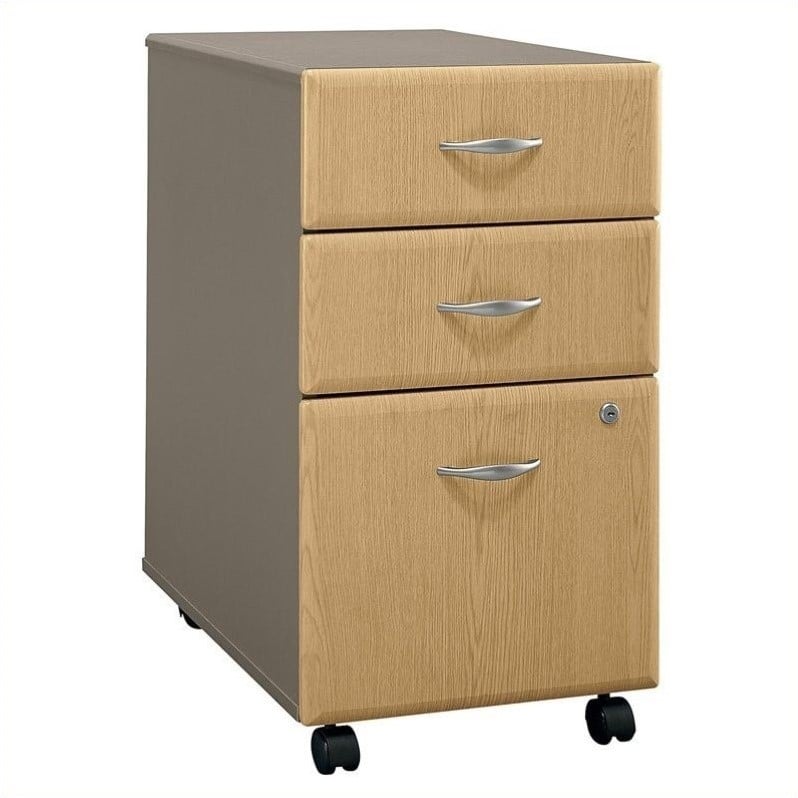 Bush Business Series A 60 Computer Desk And File Cabinet In Light Bush Business Series A 60 Computer Desk And File Cabinet In Light Oak Wc64360 Pkg2
