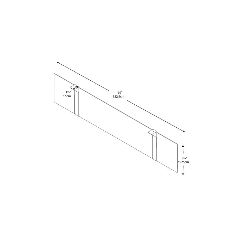 Bush Business Furniture Momentum 60W Glass Modesty Panel