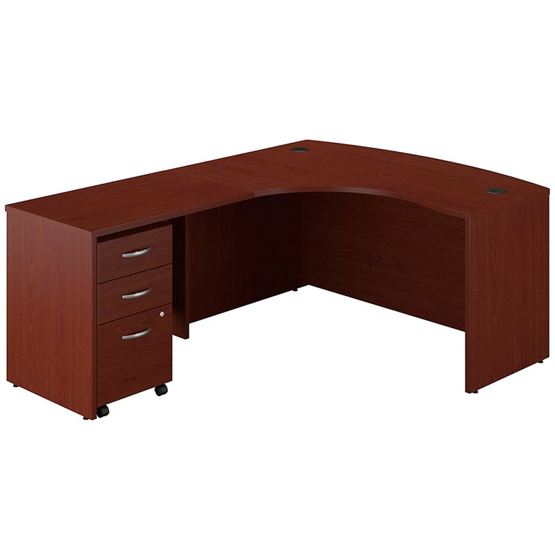 Bush Business Series C Left Facing L Shaped Bowfront Computer Desk Bush Business Series C Left Facing L Shaped Bowfront Computer Desk