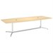 Bush BBF 120L x 48W Conference Table Kit - Metal Base in Natural Maple