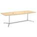 Bush BBF 96L x 42W Conference Table Kit - Metal Base in Natural Maple