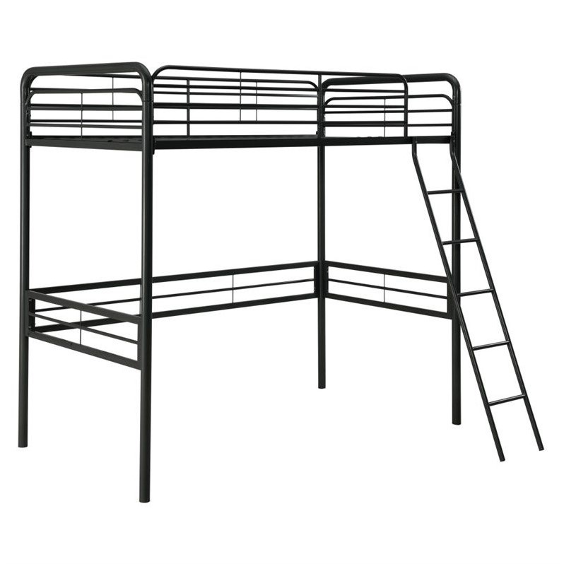 DHP Metal Twin Loft Bed in Black eBay