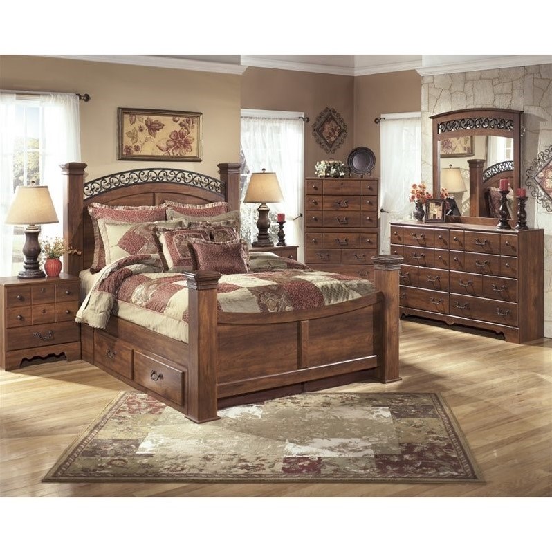 UPC 688168835728 product image for Ashley Timberline 6 Piece Wood King Drawer Panel Bedroom Set | upcitemdb.com