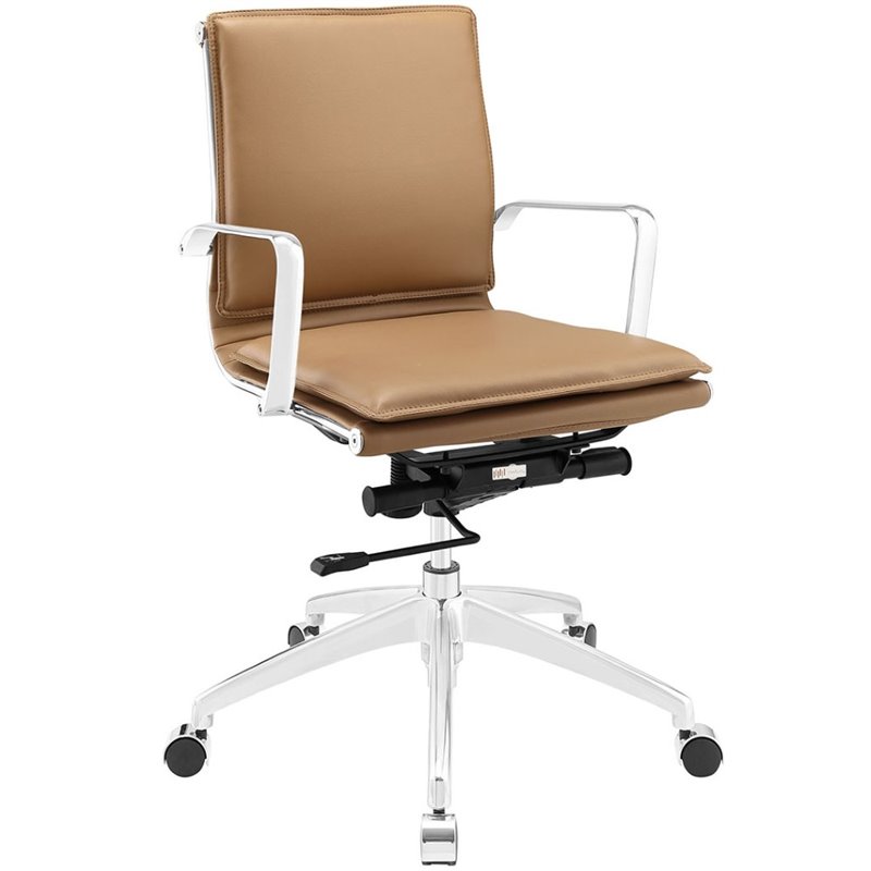Modway Sage Mid Back Swivel Office Chair in Tan Modway Sage Mid Back Swivel Office Chair in Tan