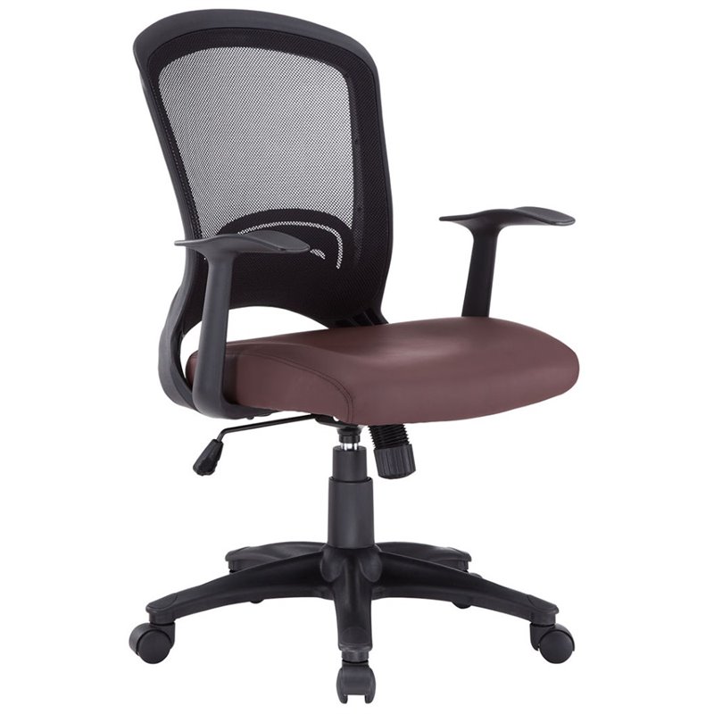 Modway Pulse Mesh Office Chair in Brown