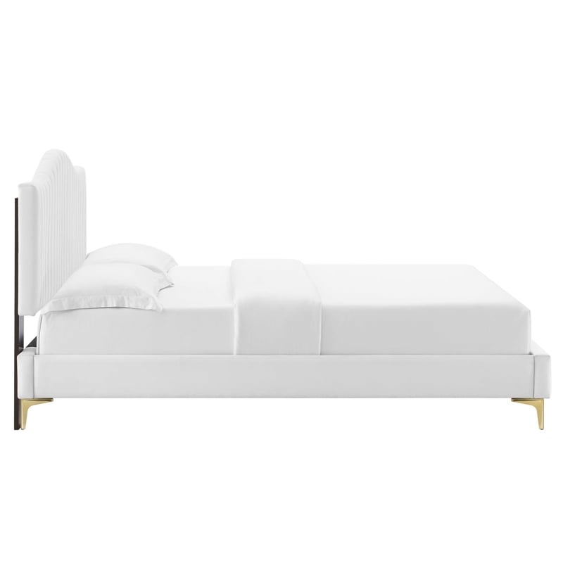 Modway Juniper Channel Tufted Performance Velvet King Platform Bed