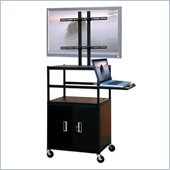 VTI Adjustable Cabinet Cart for up to 47 Flat Panel TV w/ Pull Out Shelf