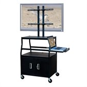 VTI Wide Body Cabinet Cart for up to 47  Flat Panel TV  w/ Pull Out Shelf