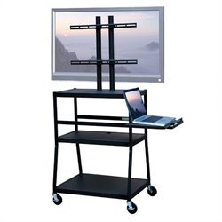 VTI Wide Body Cart for up to 42 Flat Panel TV w/ Pull Out Shelf