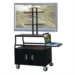 VTI Wide Body Cabinet Cart for up to 55 Flat Panel TV  w/ Pull Out Shelf